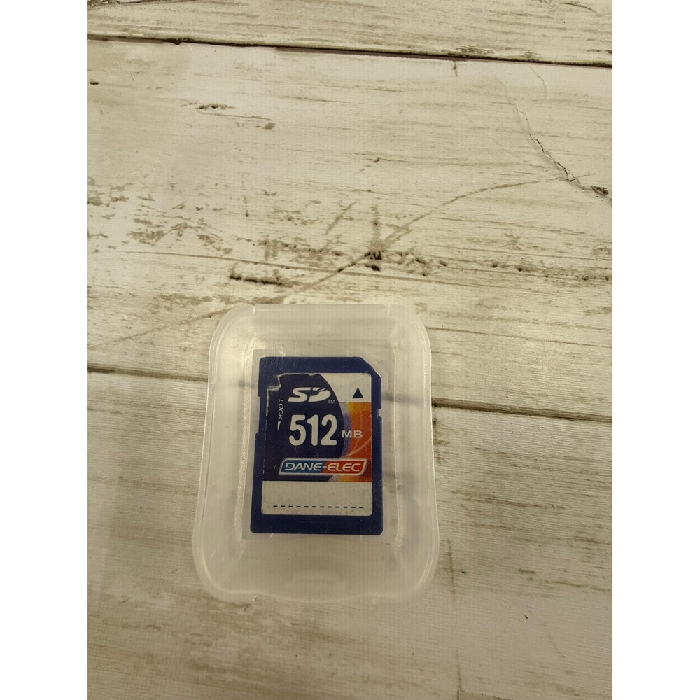 Dane-Elec 512MB SD Memory Card Secure Digital Flash Storage with Case